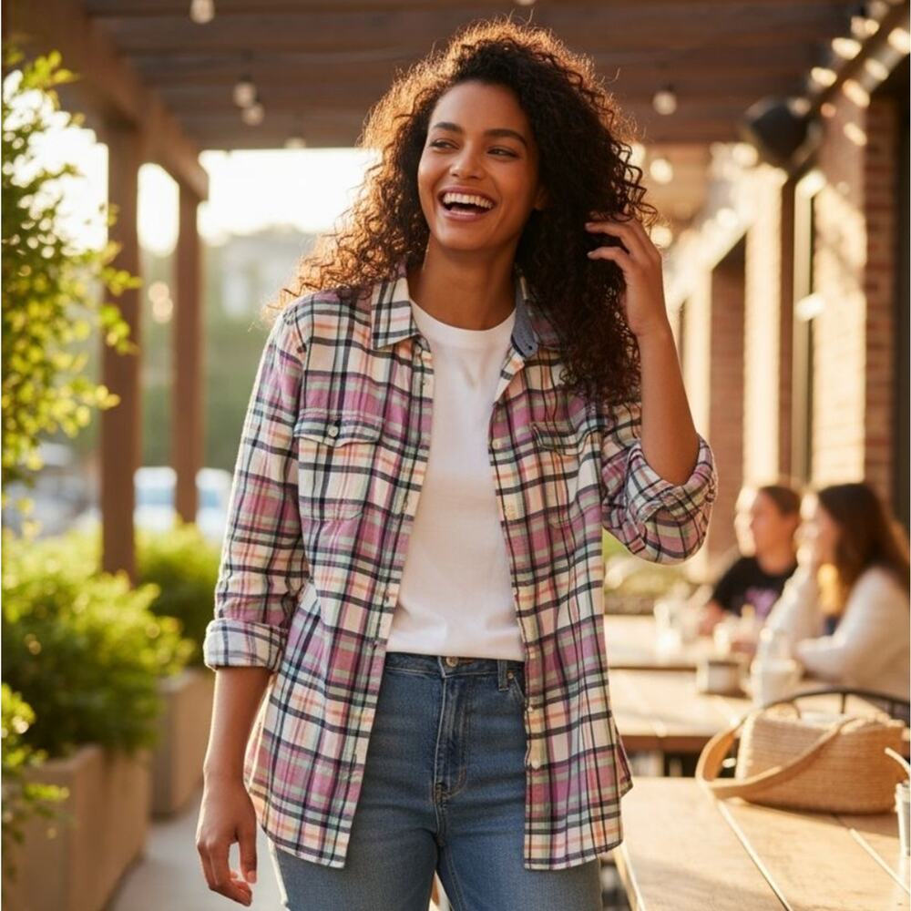 St Johns Bay | Plaid Long Sleeve | Button-Up Shirt | Size 1X